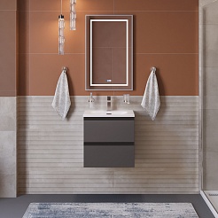 BelBagno Тумба с раковиной Kraft 39-50 подвесная Темно-Серый матовый с раковиной BB-8099-3-50 – фотография-11